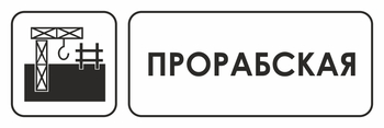 И02 прорабская (пластик, 600х200 мм) - Охрана труда на строительных площадках - Указатели - магазин "Охрана труда и Техника безопасности"